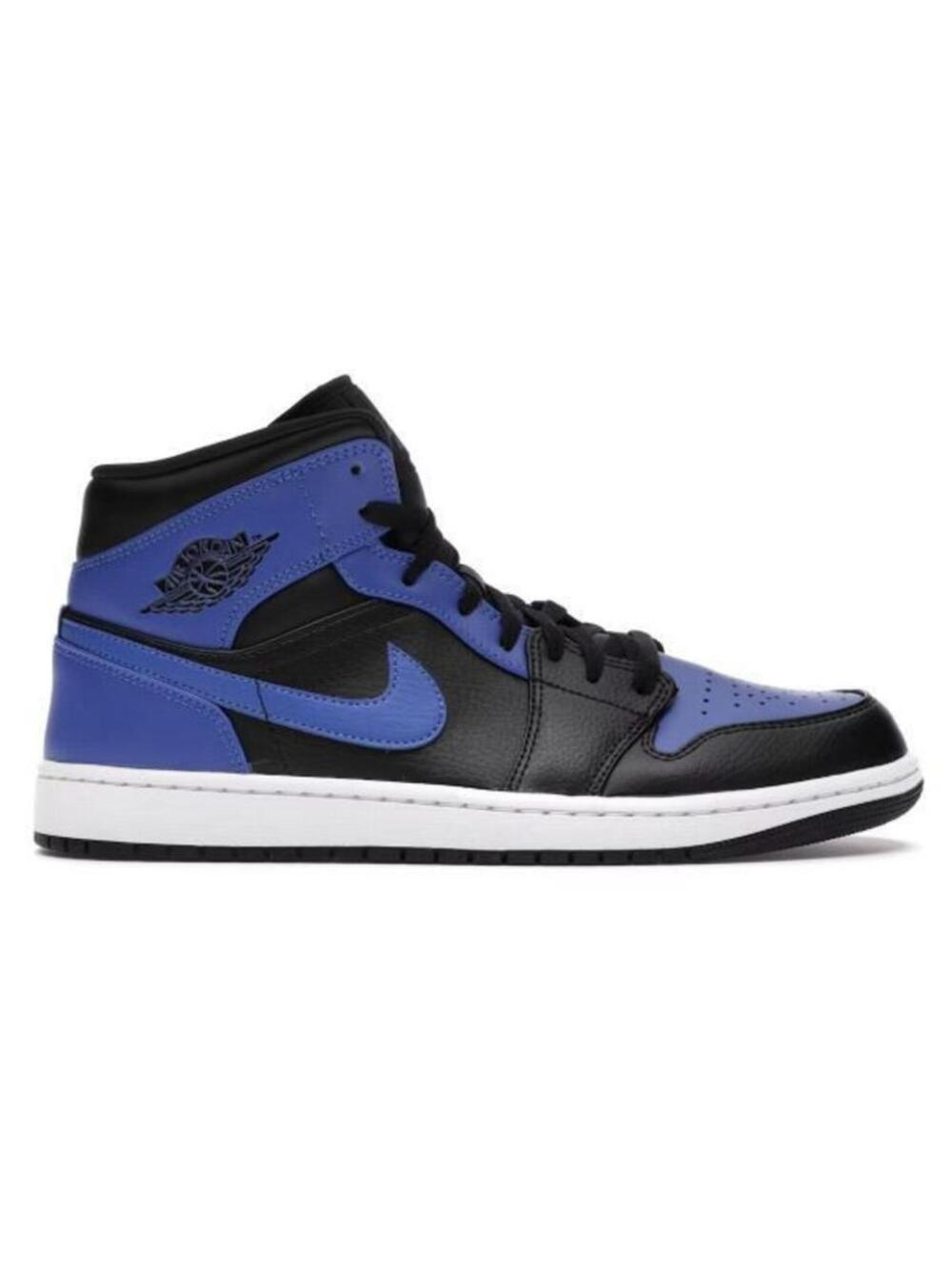 Jordan 1 Mid Hyper Royal Tumbled Leather Size 10 Men